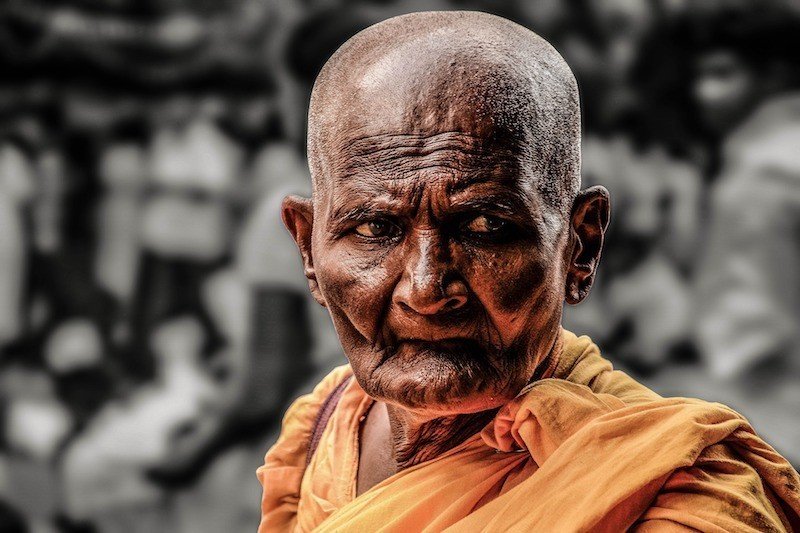 old Thai monk