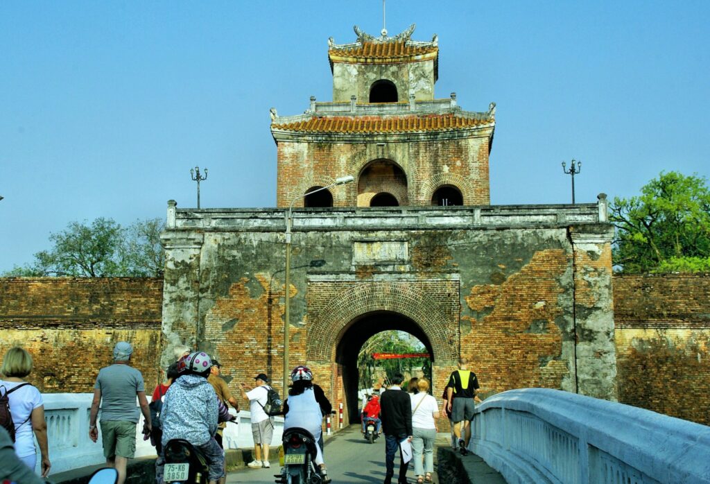 Hue walking bridge Ngan Gate