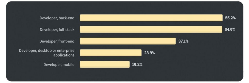 Top 5 developer positions