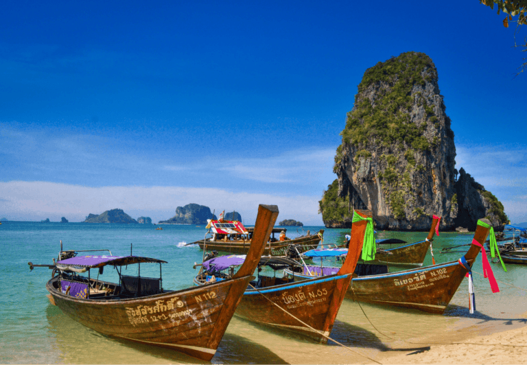 Picturesque backdrops like this one in Krabi make it a strong contender as one of the best places to live in Thailand