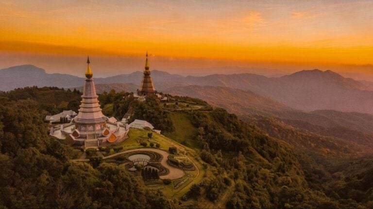 The magnificent sunset over Doi Inthanon