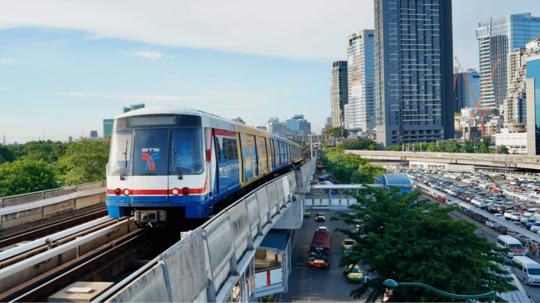 The elevated BTS system is a wonderful way to conveniently tour the city